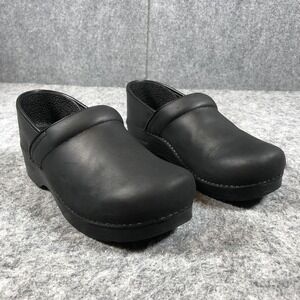 Dansko Professional Clog Shoes Womens Size 10.5 Black Leather Slip On Nursing